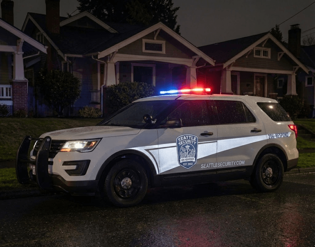 Seattle street at night